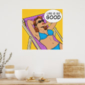 Het leven is zo goed poster (Keuken)