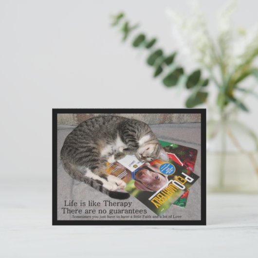 Het leven is zoals Therapie Briefkaart (Staand voorkant)