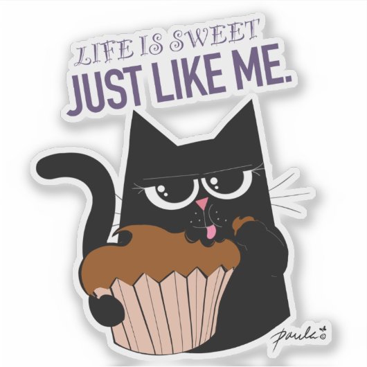 Het leven is zoet - 4 "Custom Cut Sticker (Voorkant)