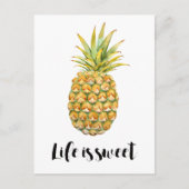 Het leven is zoet ananas briefkaart (Voorkant)