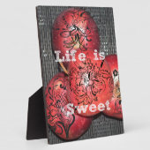 Het leven is zoet: Apple en Floral Motief Design Fotoplaat (Zijkant)