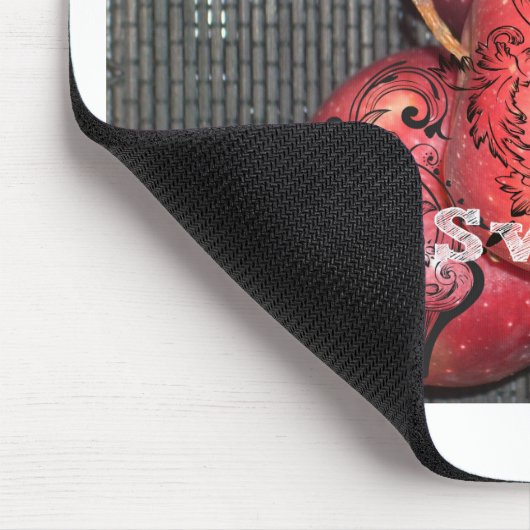 Het leven is zoet: Apple en Floral Motief Design Muismat (Hoek)