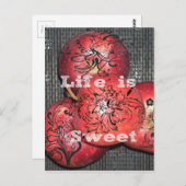 Het leven is zoet briefkaart (Voorkant / Achterkant)