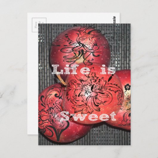 Het leven is zoet briefkaart (Voorkant / Achterkant)