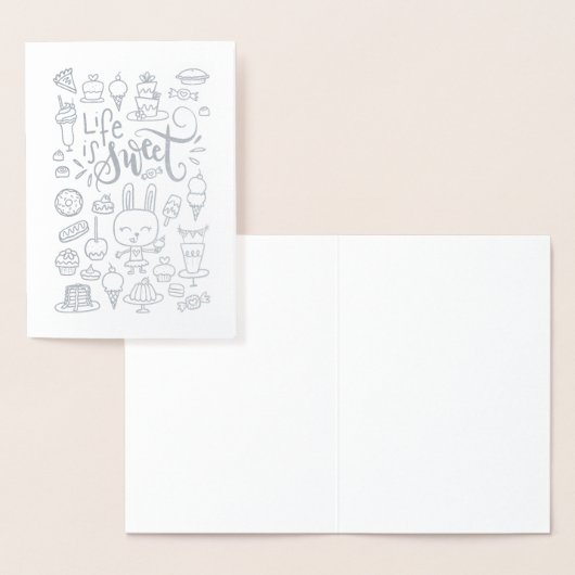 Het leven is zoet folie kaarten (Display)