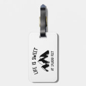 Het leven is zoet op 14.000 voet bagagelabel (Achterkant verticaal)