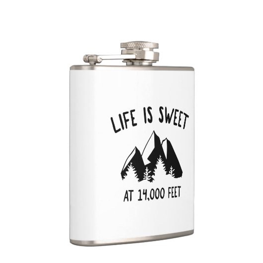 Het leven is zoet op 14.000 voet heupfles (Rechts)