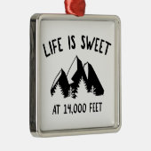 Het leven is zoet op 14.000 voet metalen ornament (Rechts)