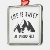 Het leven is zoet op 14.000 voet metalen ornament (Links)