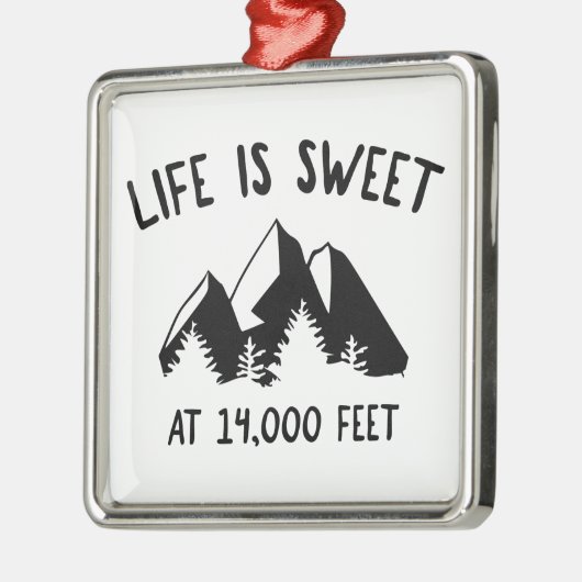 Het leven is zoet op 14.000 voet metalen ornament (Links)