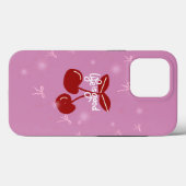 Het leven is zoet - Roze Cherry Shimmer Hoesje 🍒✨ (Achterkant (horizontaal))