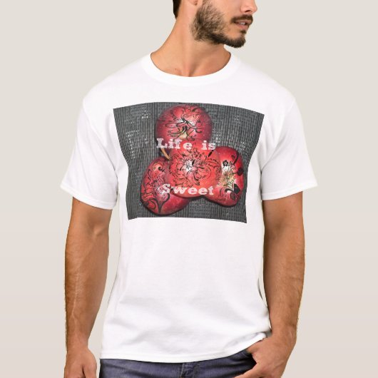 Het leven is zoet t-shirt (Voorkant)