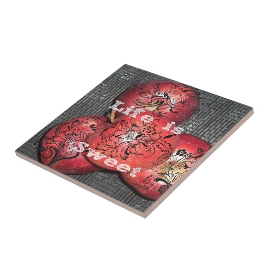 Het leven is zoet tegeltje (Zijkant)