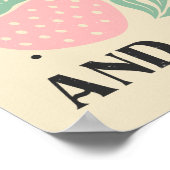 Het leven is zoete aardbeien Inspirerend Quote Poster (Hoek)