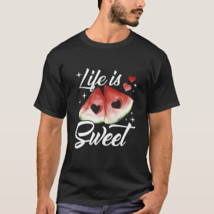 Het leven is zoete watermeloen dag t-shirt
