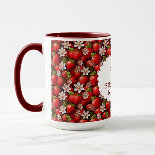 Het leven is zoeter met aardbeien aan je zijde mok (Links)