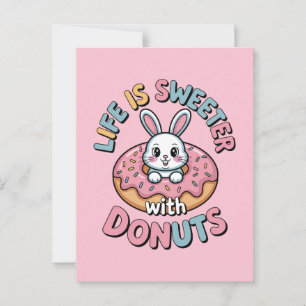 Het Leven Is Zoeter Met Donuts Briefkaart