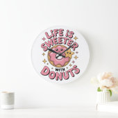 Het leven is zoeter met donuts grote klok (Huis)