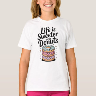 Het leven is zoeter met donuts | Kinder Rugtas T-shirt
