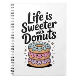 Het Leven Is Zoeter Met Donuts Notitieboek
