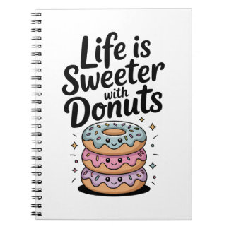 Het Leven Is Zoeter Met Donuts Notitieboek