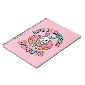 Het leven is zoeter met donuts notitieboek (Linkerzijde)