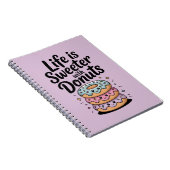 Het leven is zoeter met donuts notitieboek (Rechterzijde)