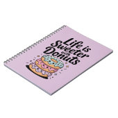 Het leven is zoeter met donuts notitieboek (Linkerzijde)