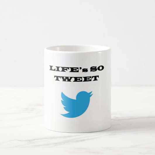 Het leven is zo'n TWEET-mok Koffiemok (Center)