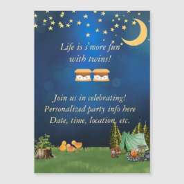 Het leven is zoveel leuker met een tweeling magnet magnetische uitnodiging