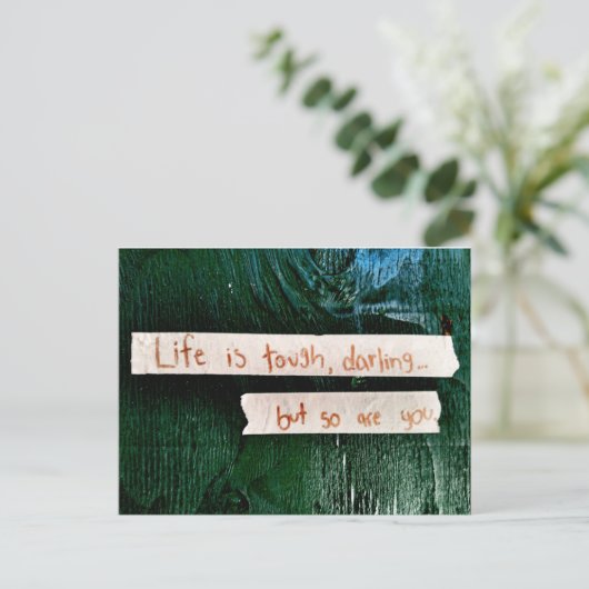 Het leven is zwaar briefkaart (Staand voorkant)