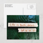 Het leven is zwaar briefkaart (Voorkant / Achterkant)