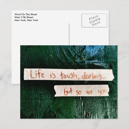 Het leven is zwaar briefkaart (Voorkant / Achterkant)