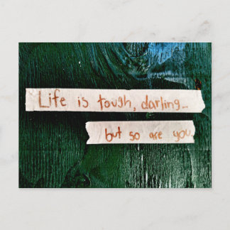Het leven is zwaar briefkaart