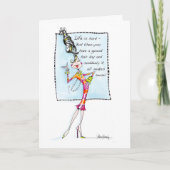 Het leven is zwaar, dan heb je een goede haardag! kaart (Voorkant)