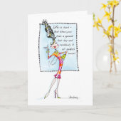 Het leven is zwaar, dan heb je een goede haardag! kaart (Gele Bloem)