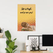 Het leven is zwaar, en dat ben jij ook poster (Thuiskantoor)