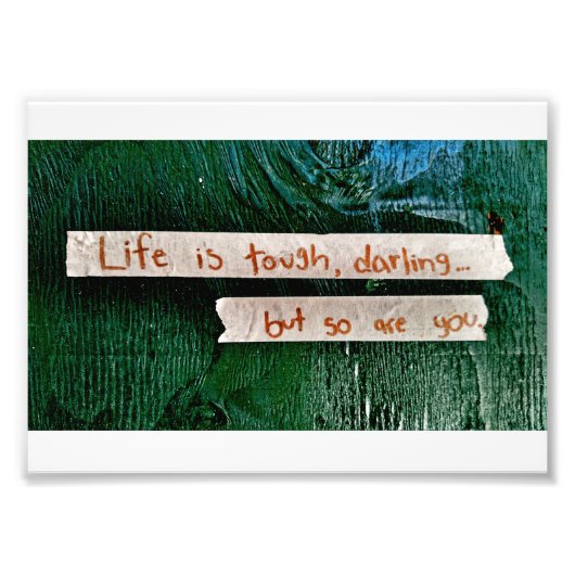 Het leven is zwaar foto afdruk (Voorkant)