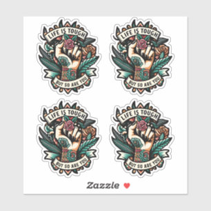 Het leven is zwaar je bent sterk sticker