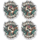 Het leven is zwaar je bent sterk sticker (Voorkant)