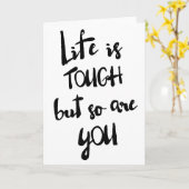 Het leven is zwaar modern Wenskaart voor kalligraf Kaart (Gele Bloem)