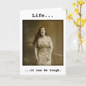 Het leven is zwaar - sympathie, Victoriaans vrouw Kaart (Gele Bloem)