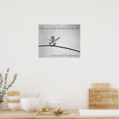 Het leven kan alleen maar achteruit worden begrepe poster (Keuken)