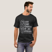Het leven kan veranderen in een instant Brain Canc T-shirt (Voorkant volledig)