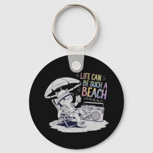 Het leven kan zo'n strand leuk en ontspannen leven sleutelhanger