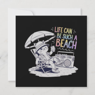 Het leven kan zo'n strand zijn: leuk en ontspannen kaart