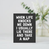 Het leven kent me schamele citaat briefkaart (Staand voorkant)