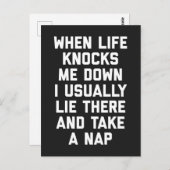 Het leven kent me schamele citaat briefkaart (Voorkant / Achterkant)