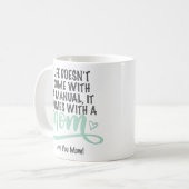 Het leven komt niet met een handleiding moeder koffiemok (Voorkant links)