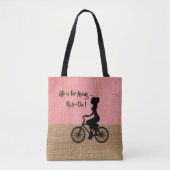 Het leven leeft - ride op de achtergrond van de be tote bag (Voorkant)